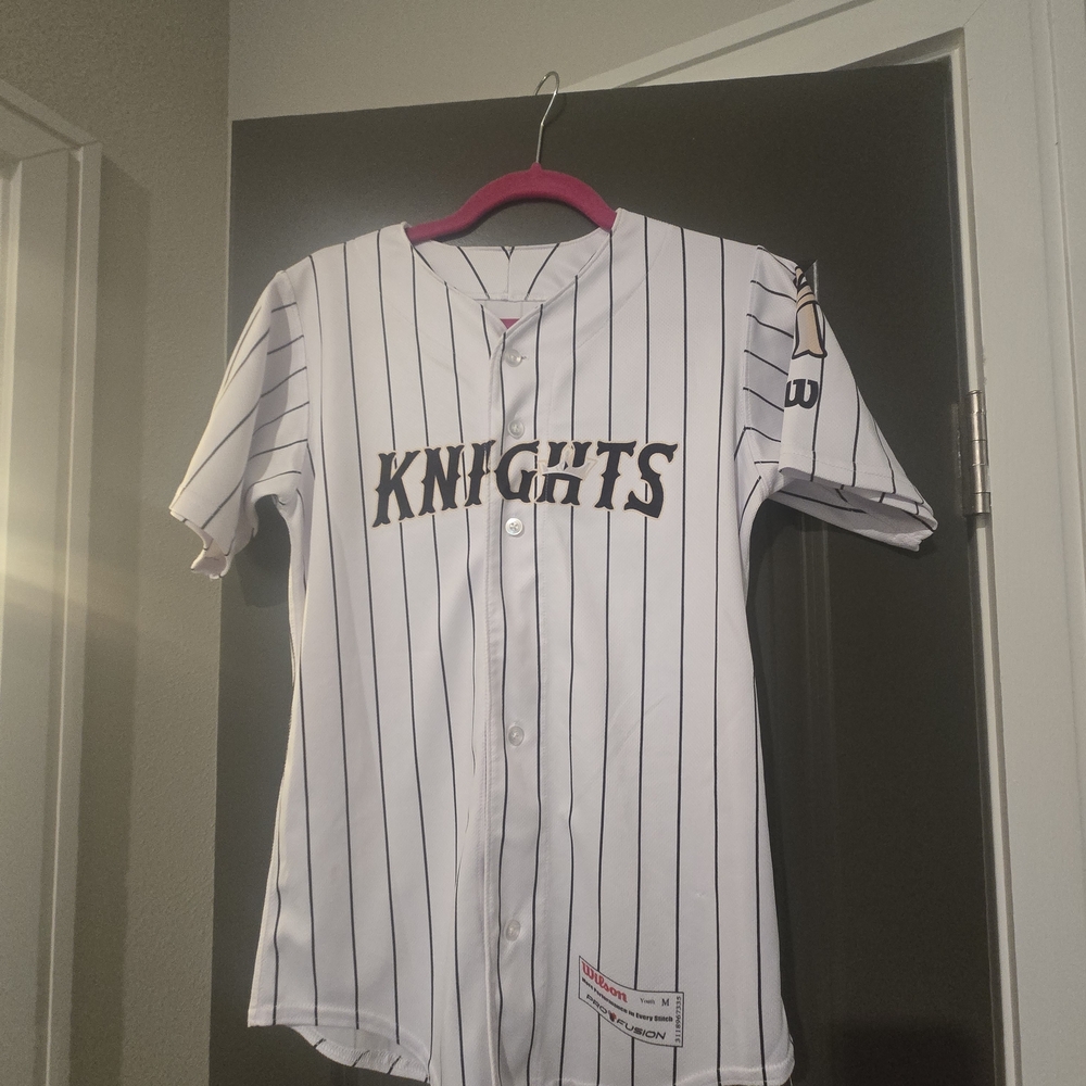 Wilson Knights Kids Baseball Jersey - White and Black